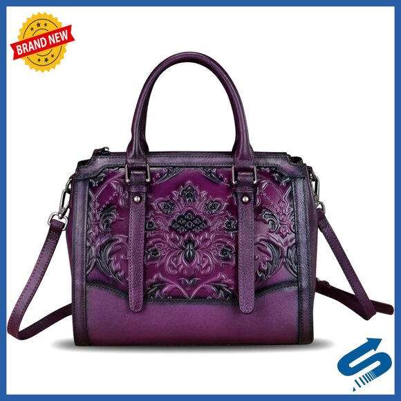Genuine Leather Satchel Hobo Bag Crossbody Top Handle Purse